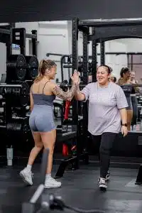 High-Five with trainer during personal training session